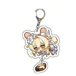 Genshin Impact Lumine Cosplay Acrylic Keychain G Shaped Buckle  Offical Merch FG2502