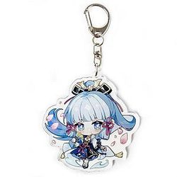 Genshin Impact Kamisato Ayaka Figures Acrylic Keychain G Shaped Buckle  Offical Merch FG2502