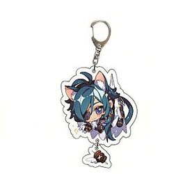 Genshin Impact Kaeya Alberich Cosplay Acrylic Keychain G Shaped Buckle  Offical Merch FG2502