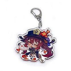 Genshin Impact Hu Tao Figures Acrylic Keychain G Shaped Buckle  Offical Merch FG2502