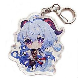 Genshin Impact Ganyu Figures Acrylic Keychain G Shaped Buckle  Offical Merch FG2502