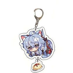 Genshin Impact Ganyu Cosplay Acrylic Keychain G Shaped Buckle  Offical Merch FG2502