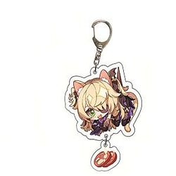 Genshin Impact Fischl Cosplay Acrylic Keychain G Shaped Buckle  Offical Merch FG2502