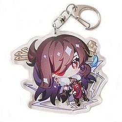 Genshin Impact Beidou Figures Acrylic Keychain G Shaped Buckle  Offical Merch FG2502