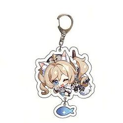 Genshin Impact Barbara Cosplay Acrylic Keychain G Shaped Buckle  Offical Merch FG2502