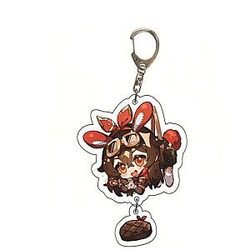 Genshin Impact Amber Cosplay Acrylic Keychain G Shaped Buckle  Offical Merch FG2502