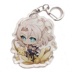 Genshin Impact Albedo Figures Acrylic Keychain G Shaped Buckle  Offical Merch FG2502