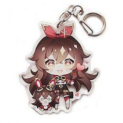 Genshin Impact Amber Figures Acrylic Keychain G Shaped Buckle  Offical Merch FG2502