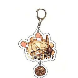Genshin Impact Aether Cosplay Acrylic Keychain G Shaped Buckle  Offical Merch FG2502
