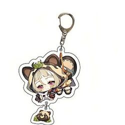 Cute Genshin Impact Sayu Cosplay Acrylic Keychain G Shaped Buckle  Offical Merch FG2502