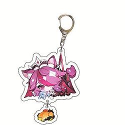 Cute Genshin Impact Rosaria Cosplay Acrylic Keychain G Shaped Buckle  Offical Merch FG2502