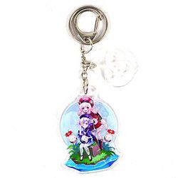 Cute Genshin Impact Klee Qiqi Anime Acrylic Keychain  Offical Merch FG2502