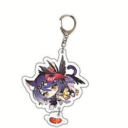 Cute Genshin Impact Kujou Sara Cosplay Acrylic Keychain G Shaped Buckle  Offical Merch FG2502
