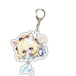 Cute Genshin Impact Jean Cosplay Acrylic Keychain G Shaped Buckle  Offical Merch FG2502
