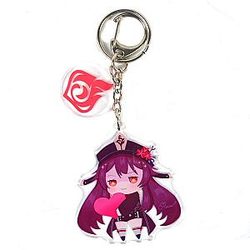 Cute Genshin Impact Hu Tao Anime Acrylic Keychain  Offical Merch FG2502