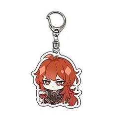 Cute Genshin Impact Diluc Ragnvindr Anime Acrylic Keychains Offical Merch FG2502