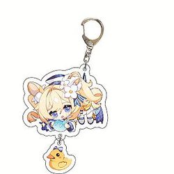 Cute Genshin Impact Barbara Cosplay Acrylic Keychain G Shaped Buckle  Offical Merch FG2502