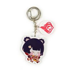 Anime Genshin Impact Xiangling Cosplay Acrylic Keychain  Offical Merch FG2502
