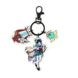 Anime Genshin Impact Venti Cosplay Acrylic Keychain Offical Merch FG2502