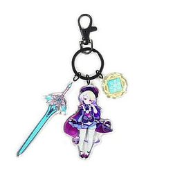 Anime Genshin Impact Qiqi Cosplay Acrylic Keychain Offical Merch FG2502