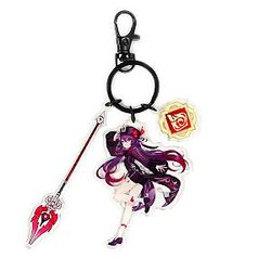Anime Genshin Impact Hu Tao Cosplay Acrylic Keychain Offical Merch FG2502