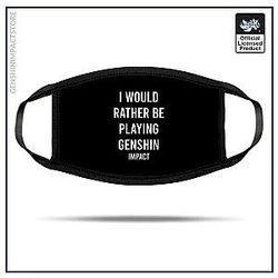 Genshin Impact Masks - I would rather be playing shirt sticker gift