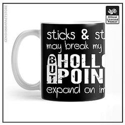 Genshin Impact Mugs - Sticks and Stones May Break My Bones But Hollow Point Expand On Impact