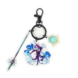 Anime Genshin Impact Acrylic Keychain Rosaria Cosplay Acrylic Offical Merch FG2502