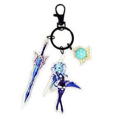 Anime Genshin Impact Eula Lawrence Cosplay Acrylic Keychain Offical Merch FG2502