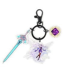Anime Genshin Impact Acrylic Keychain Keqing Cosplay Acrylic Offical Merch FG2502