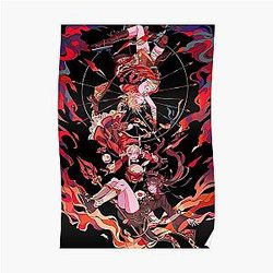 Genshin Impact Poster - pyro chaos trio Poster RB1109