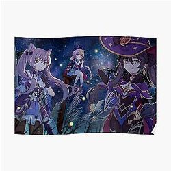 Genshin Impact Poster - Genshin Impact Magical Anime Girls (Game 2020) Poster RB1109