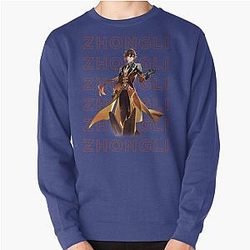 Genshin Impact Sweatshirts - Genshin Impact Zhongli Design Pullover Sweatshirt RB1109