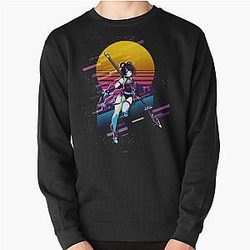 Genshin Impact Sweatshirts - Xiangling - Genshin Impact 80s retro Pullover Sweatshirt RB1109