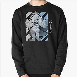 Genshin Impact Sweatshirts - Paimon Genshin Impact Design Pullover Sweatshirt RB1109