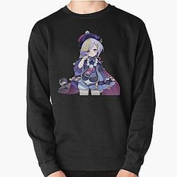 Genshin Impact Sweatshirts - [ SALE ] Qiqi Black Genshin Impact Pullover Sweatshirt RB1109