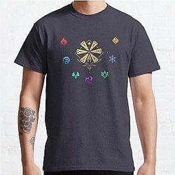 Genshin Impact T-Shirt - Genshin impact elements impact Classic T-Shirt RB1109