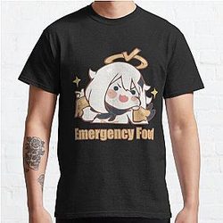 Genshin Impact T-Shirt - Paimon Genshin Impact Emergency Impact Classic T-Shirt RB1109