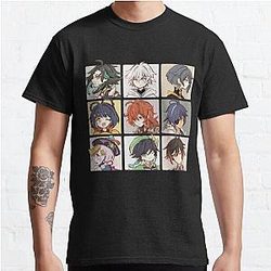 Genshin Impact T-Shirt - Genshin Impact Characters Chibi Assemble  Classic T-Shirt RB1109