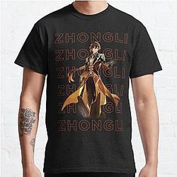 Genshin Impact T-Shirt - Genshin Impact Zhongli Design Classic T-Shirt RB1109
