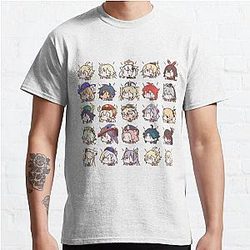 Genshin Impact T-Shirt - Genshin Impact Kawaii Chibi Nerdy Characters  Classic T-Shirt RB1109