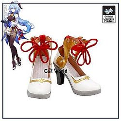 Genshin Impact Liyue Harbor Ganyu Cosplay High Heels Shoes