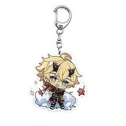 New Genshin Impact Thoma Figures Acrylic Keychain G Shaped Buckle  Offical Merch FG2502