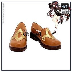 Genshin Impact Liyue Hu Tao Walnut Anime Cosplay Low Heel Shoes