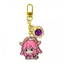 New Genshin Impact Acrylic Keychain Yae Miko Cosplay Offical Merch FG2502