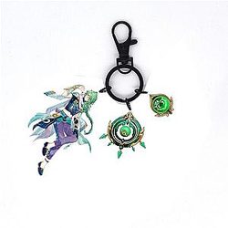 Genshin Impact Eye of God Weapon Accessories Cute Game Keychains