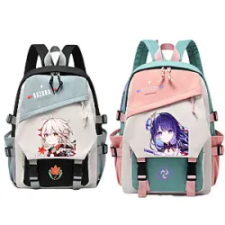 Genshin Impact Anime Cosplay Students School Bag Backpacks