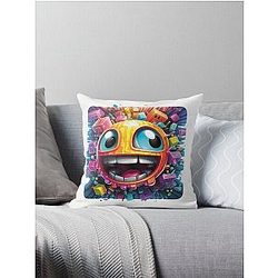 Geometry Dash Throw Pillow