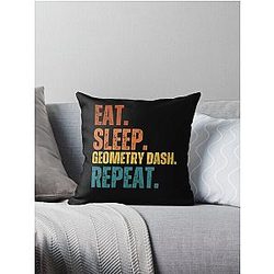 Eat sleep Repeat Throw Pillow