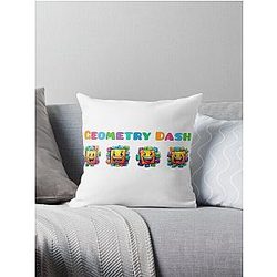 Geometry Dash Throw Pillow